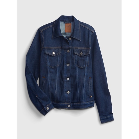 Classic Dark Wash Denim Jacket - Picture 4 of 4